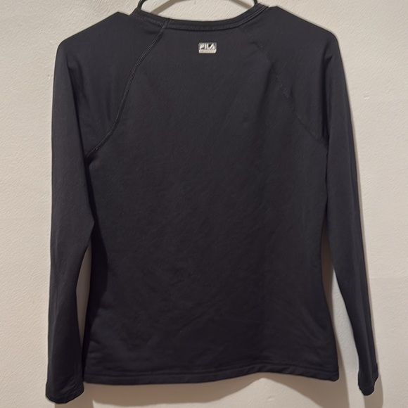 Fila Sport Workout Medium Black Long Sleeve Shirt - Picture 4 of 5